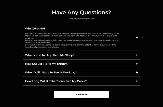 FAQs and 30-night risk-free — Thirdzy mobile section