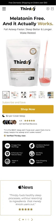Thirdzy mobile homepage hero, designed mobile-first
